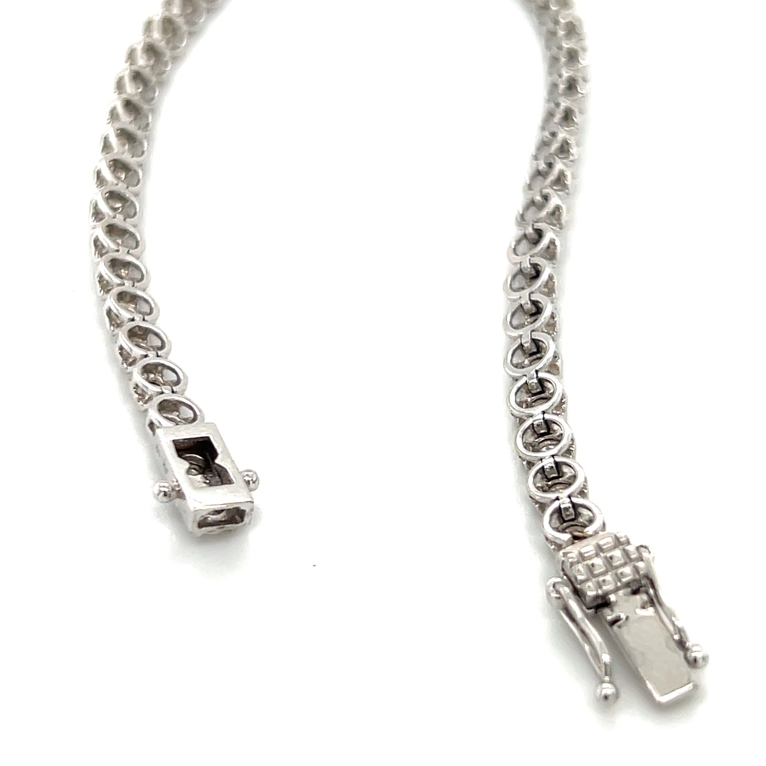 14K White Gold 7" Diamond Bracelet