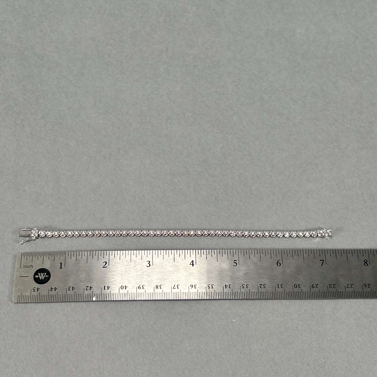 14K White Gold 7" Diamond Bracelet