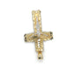 10K Two-Tone Gold Jesus on A Cross Pendant