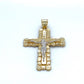 10K Two-Tone Gold Jesus on A Cross Pendant