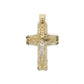 10K Two-Tone Gold Jesus on A Cross Pendant