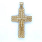 10K Two-Tone Gold Jesus on A Cross Pendant