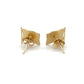 14K Yellow Gold American Flag Stud Earrings