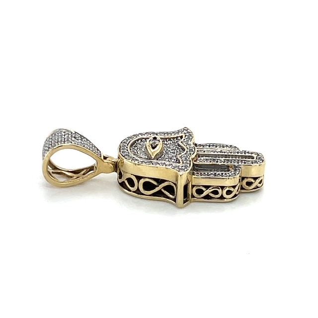 10K Yellow Gold Diamond Pendant