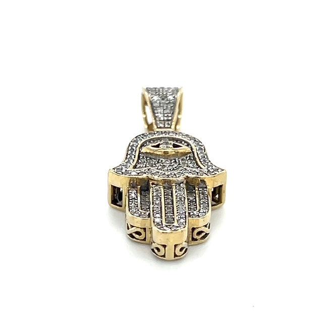 10K Yellow Gold Diamond Pendant