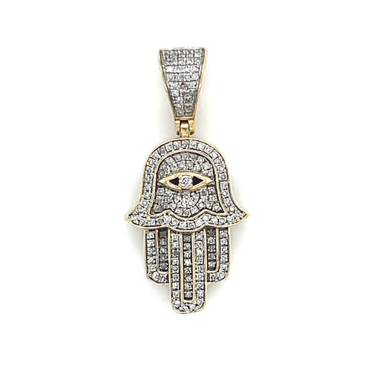 10K Yellow Gold Diamond Pendant