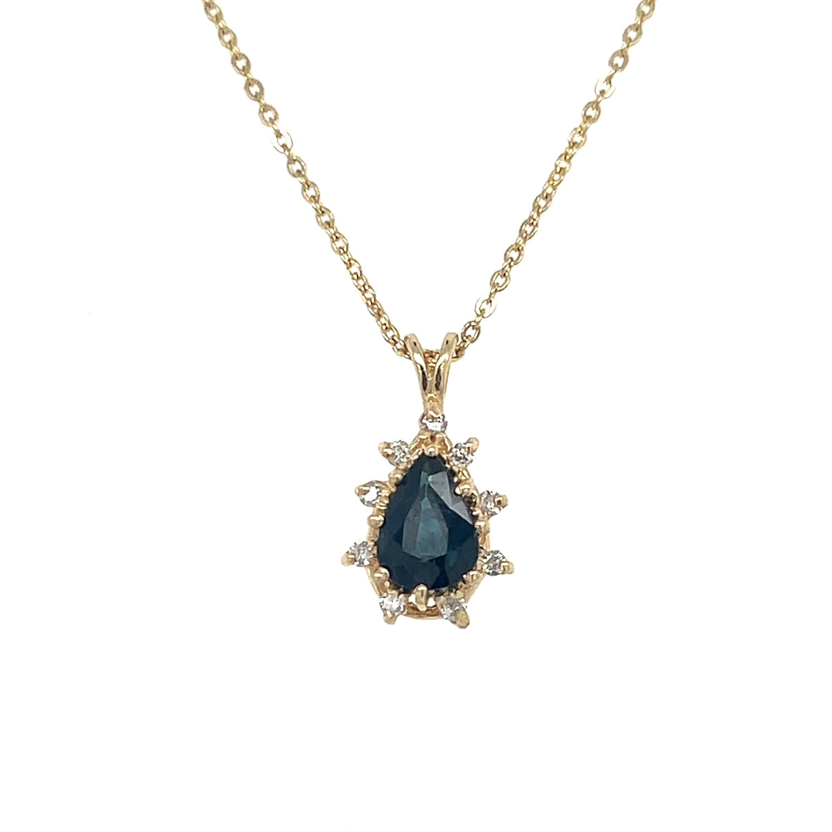 14K Yellow Gold 20" Diamond & Stone Accent Necklace