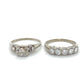 14K White Gold Diamond Lady's Wedding Ring Set; Size 9