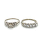 14K White Gold Diamond Lady's Wedding Ring Set; Size 9