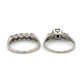 14K White Gold Diamond Lady's Wedding Ring Set; Size 9