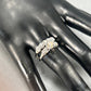 14K White Gold Diamond Lady's Wedding Ring Set; Size 9