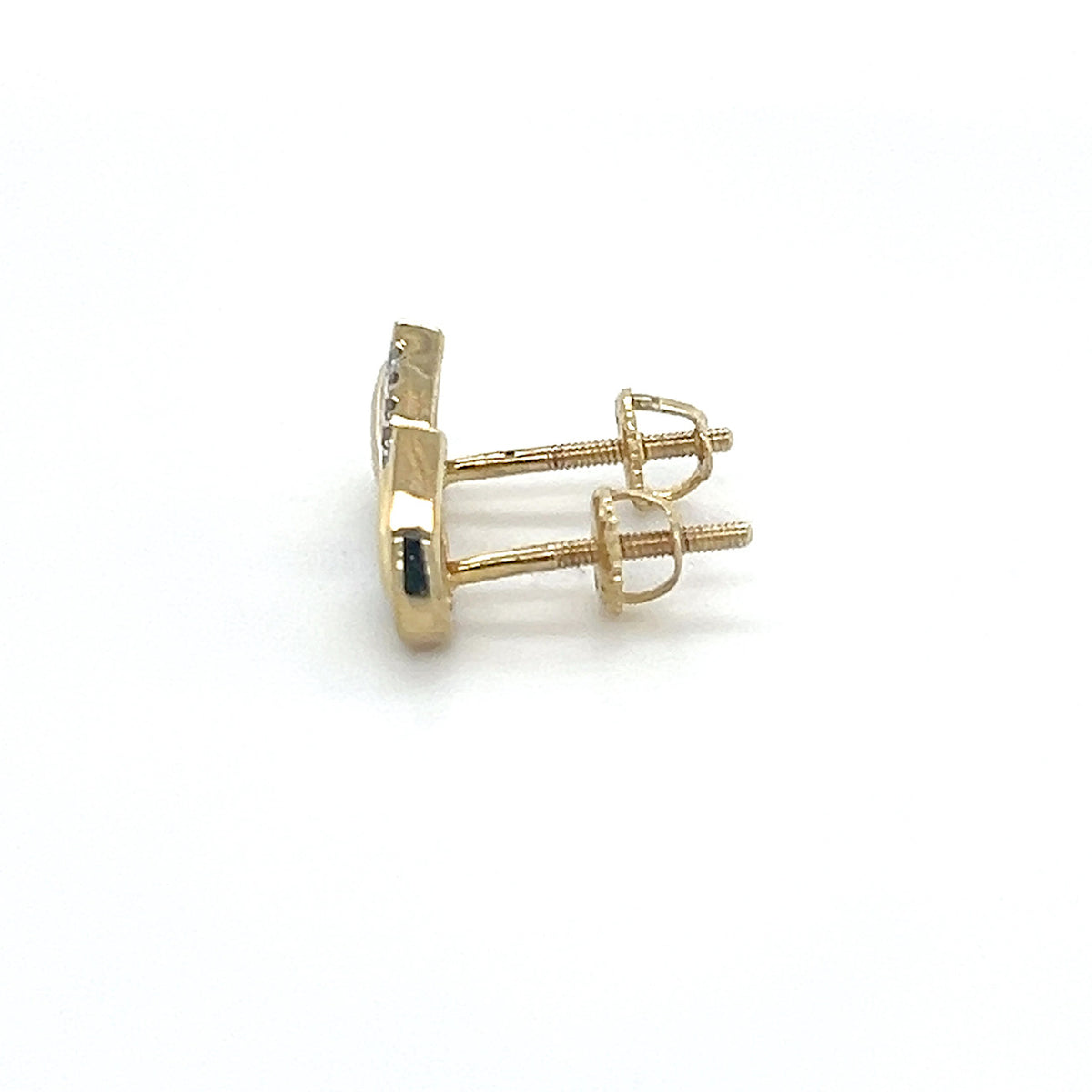 10K Yellow Gold Heart Earrings; 1.6g