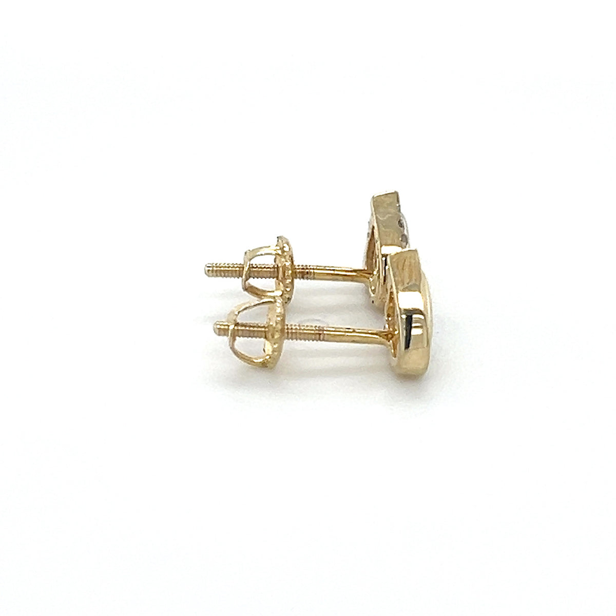 10K Yellow Gold Heart Earrings; 1.6g