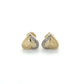10K Yellow Gold Heart Earrings; 1.6g