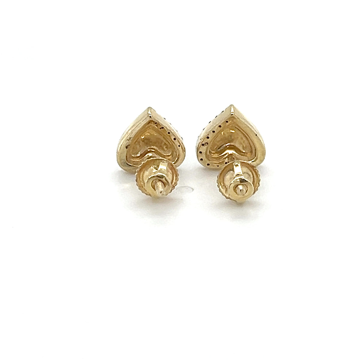 10K Yellow Gold Heart Earrings; 1.6g
