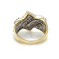 10K Yellow Gold Diamond Lady's Fashion Ring; Size 7