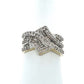 10K Yellow Gold Diamond Lady's Fashion Ring; Size 7