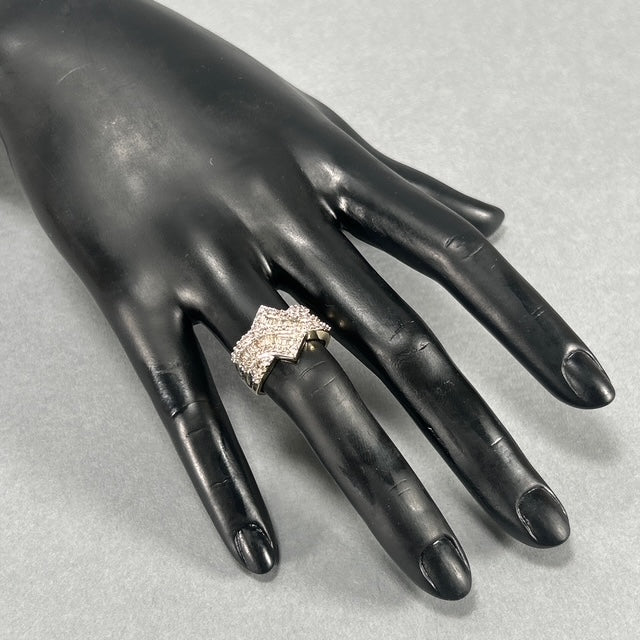 10K Yellow Gold Diamond Lady's Fashion Ring; Size 7