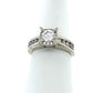 14K White Gold Diamond Lady's Fashion Ring; Size 5.5