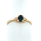 14K Yellow Gold Sapphire Ring; Size 6.5