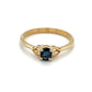 14K Yellow Gold Sapphire Ring; Size 6.5