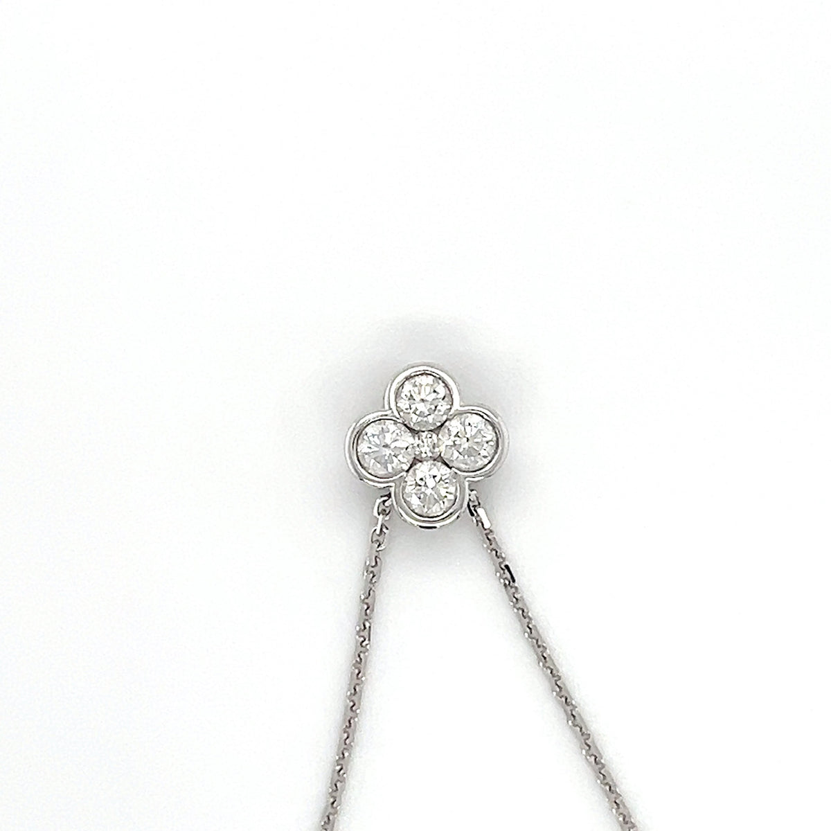 14K White Gold Diamond 18" Necklace