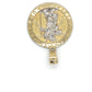 10K Two-Tone Gold Circular Saint Christopher Pendant; 3g