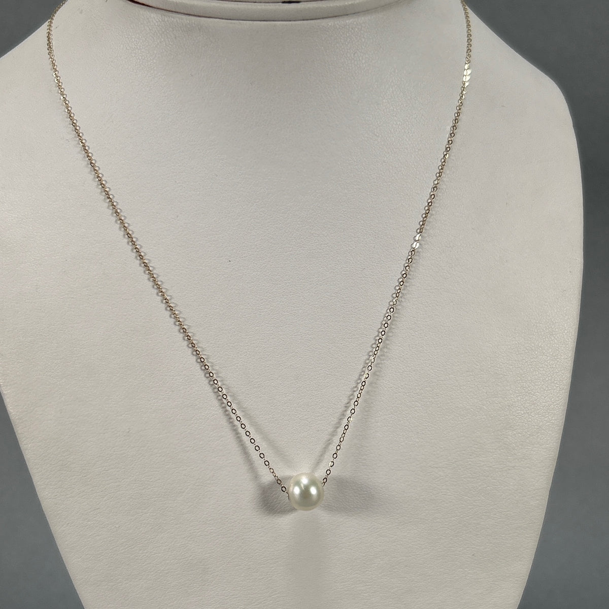 14K Yellow Gold 18" Pearl Chain Necklace