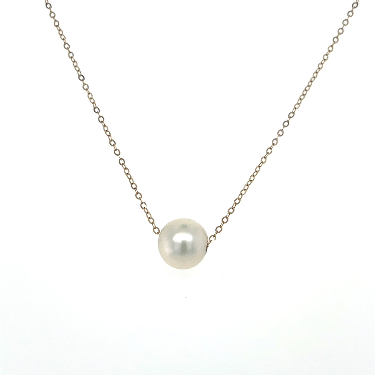 14K Yellow Gold 18" Pearl Chain Necklace