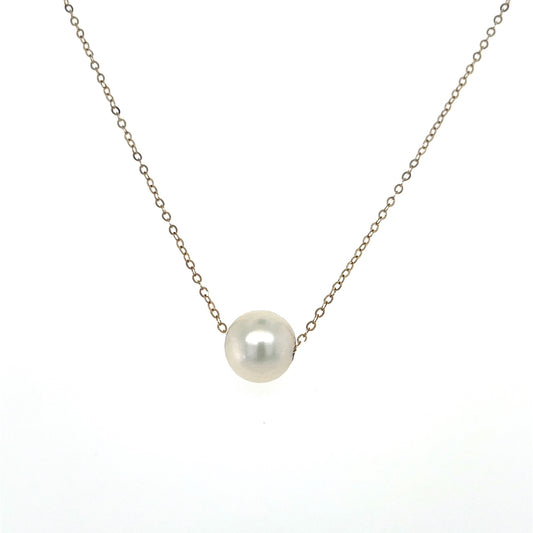 14K Yellow Gold 18" Pearl Chain Necklace