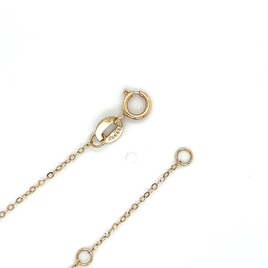 14K Yellow Gold 18" Pearl Chain Necklace