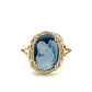 14K Yellow Gold Cameo Angel Lady's Ring; Size 8