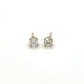 14K Yellow Gold Diamond Stud Earrings