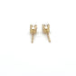 14K Yellow Gold Diamond Stud Earrings