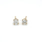 14K Yellow Gold Diamond Stud Earrings