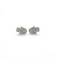 14K White Gold Diamond Stud Earrings