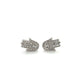 14K White Gold Diamond Stud Earrings