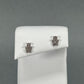 14K White Gold Diamond Stud Earrings