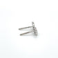 14K White Gold Diamond Stud Earrings