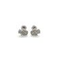 14K White Gold Diamond Stud Earrings