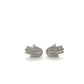 14K White Gold Diamond Stud Earrings