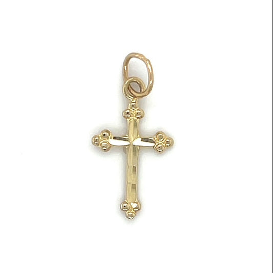 14K Yellow Gold Cross Pendant