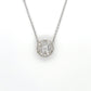18K White Gold Diamond 16" Necklace