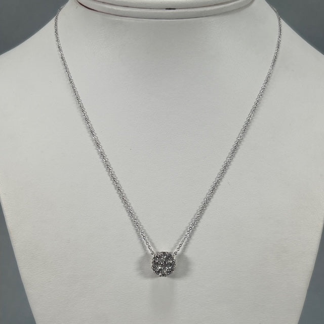 18K White Gold Diamond 16" Necklace