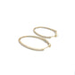 14K Yellow Gold Moissanite Hoop Earrings