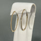 14K Yellow Gold Moissanite Hoop Earrings