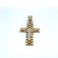 10K Two-Tone Gold Jesus Cross Pendant