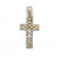 10K Two-Tone Gold Jesus Cross Pendant