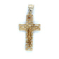 10K Two-Tone Gold Jesus Cross Pendant