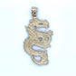 10K Yellow Gold Dragon Pendant